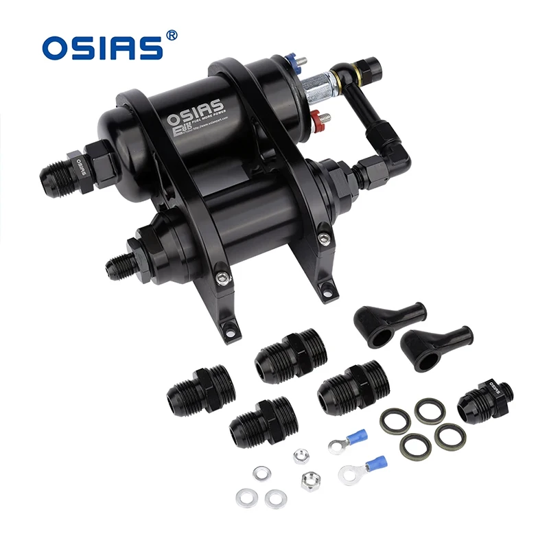 

OSIAS 300LPH EXTERNAL FUEL PUMP w/ BRACKET KIT & FILTER AN8 fits BOSCH 044 0580254044