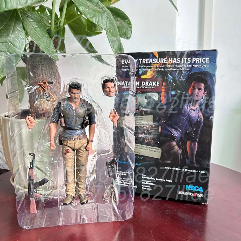 Figura NECA Uncharted 4, el final del ladrón, modelo de figura de acción NATHAN DRAKE, juguetes, muñeca móvil conjunta, regalo de cumpleaños para niños