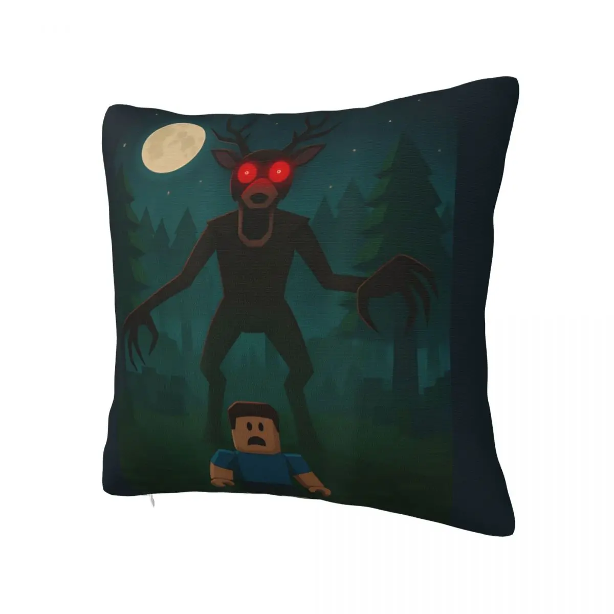 99 Nights In The Forest Scary Deer Pillow Cover Soft Pillow Case Cushion Cover Cute Graphic Pillowcases For Sofa Home Decorative