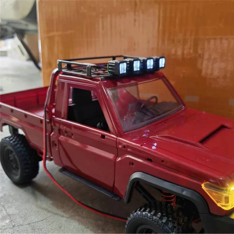 Universal Roof Racks Luggage Carrier Car Frame With LED Light For 1/12 MN82 RC Crawler Car Parts