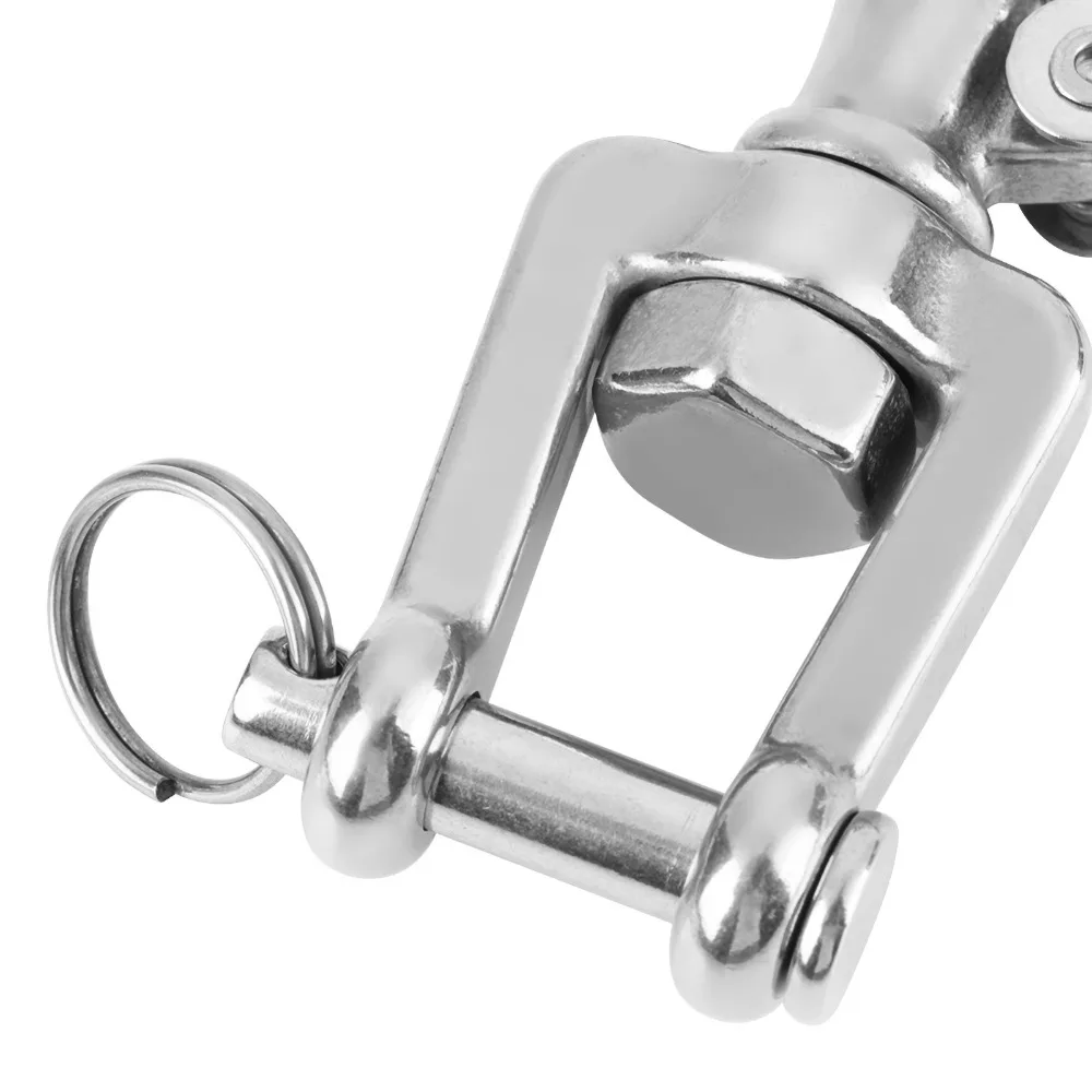 304 الفولاذ المقاوم للصدأ Clevis خطاف الانزلاق النوع الأمريكي الفك والعين قطب خطاف رفع مزلاج السلامة 650 كجم تحميل العمل
