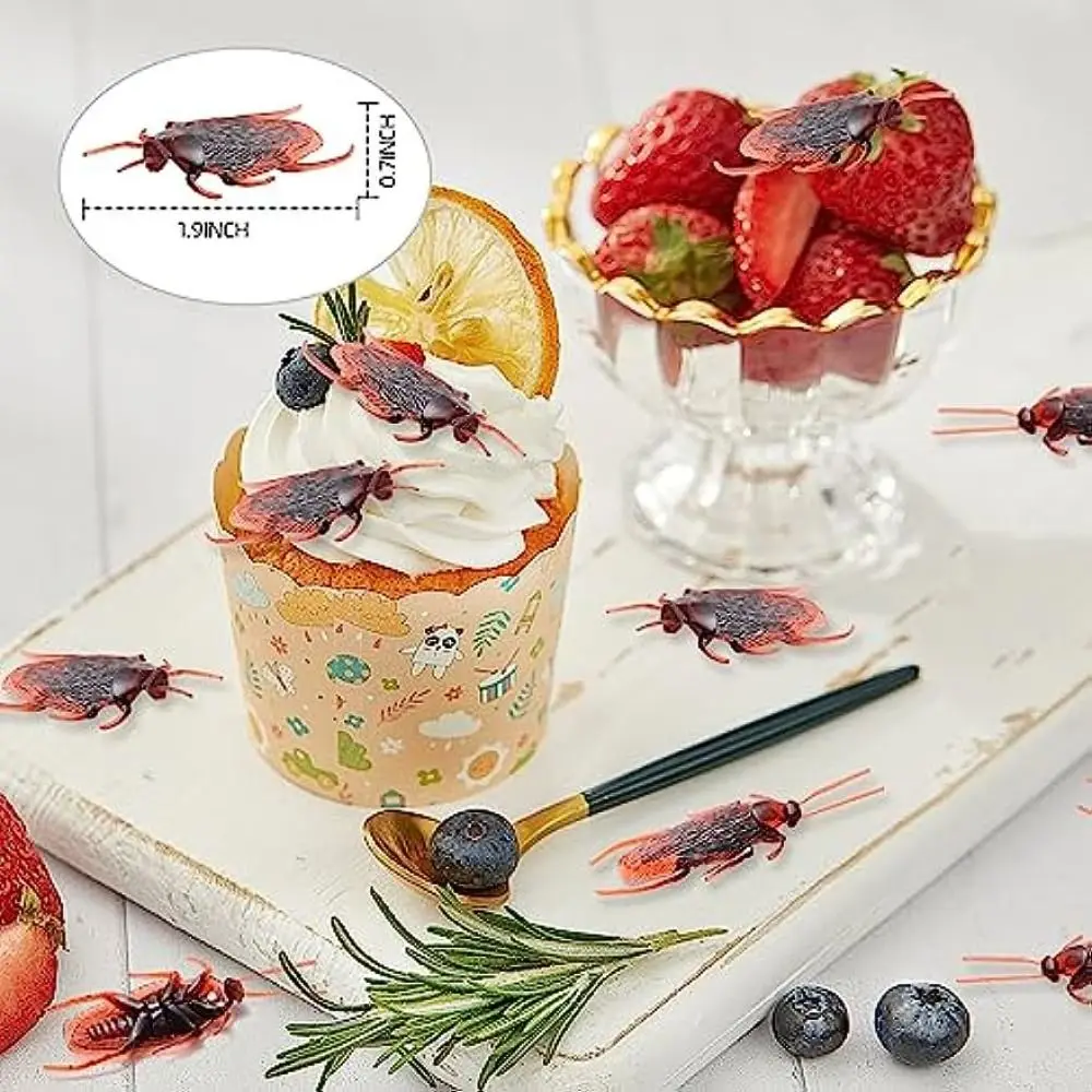 

20Pcs Rubber Scorpion Simulation Cockroach PVC Tricky Props Simulated Insects Scorpion Gecko Centipede Soft Fake Cockroach