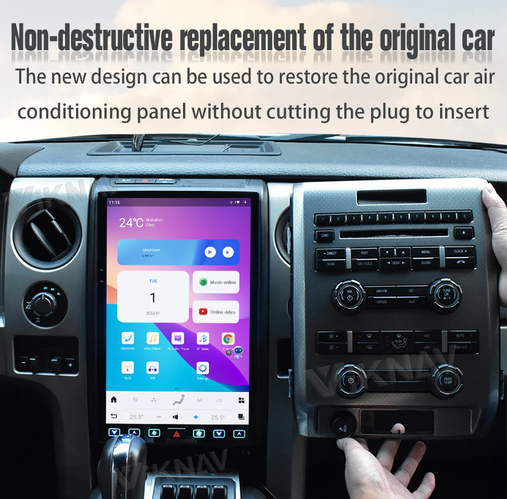 Android Car Stereo For Ford F150 Raptor 2009-2012 Head Unit Auto Radio Multimedia Player GPS Navigation Wireless Carplay 128GB