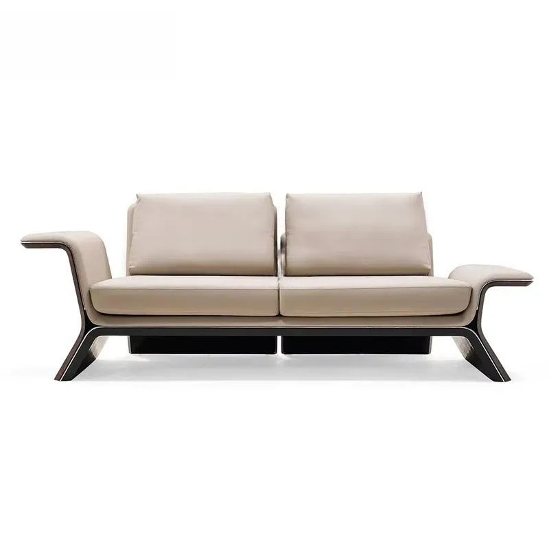 Luxury modern three-seat sofa high-quality fabric elegant living room furniture villa hotel high-end apartment