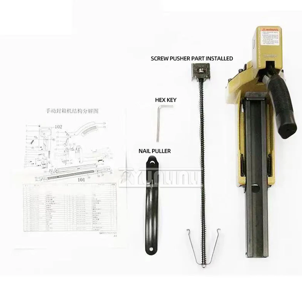 Handleiding Kartonnen Doos Nietmachine Nagelpistool 1-3/8 "Sluitmachine Dichterbij voor 16-18mm Nietjes HB3518