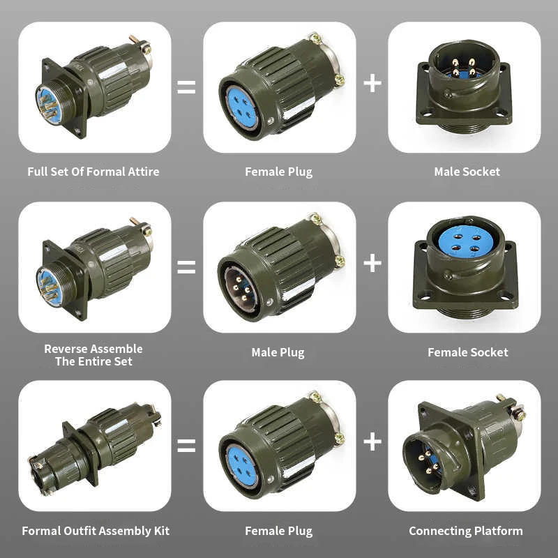 Y21 Y2M Connector Gold-plate Needle 2 3 4 5 7 10 14 16 Aviation Plug Socket TK ZJ Formal/Reverse Male Female Quick Connect Joint