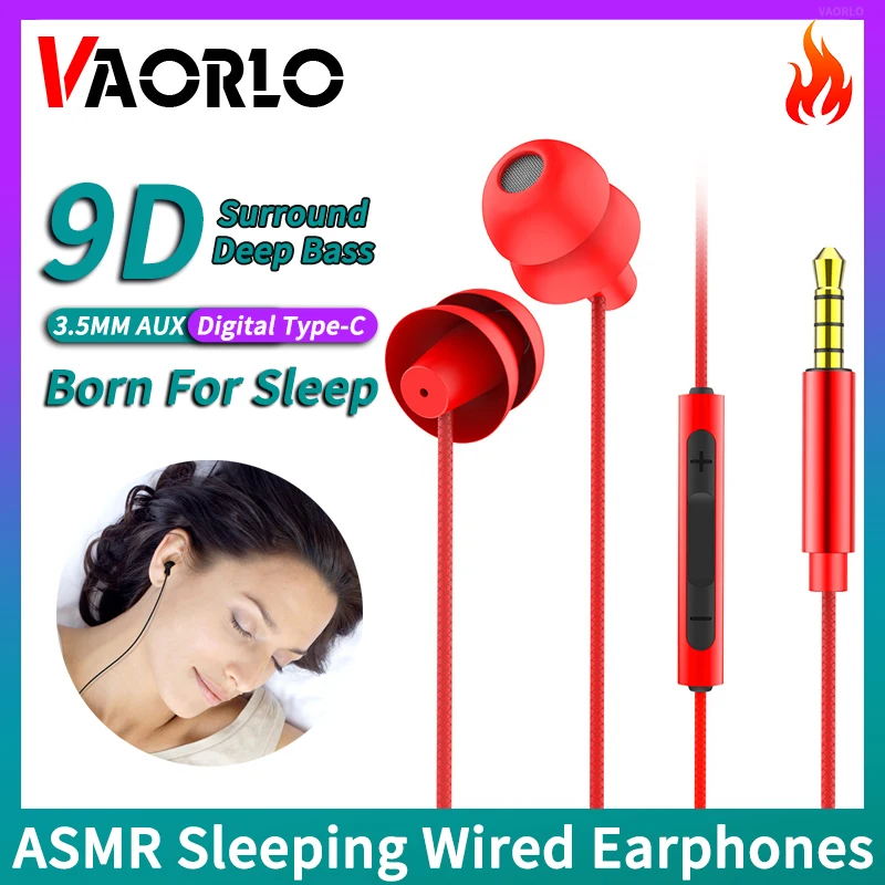 سماعات أذن غير مرئية مع باس ثقيل سيليكون ، ASMR سماعات النوم ، سماعات أذن غير مرئية سلكية ، عالية الجودة ، سماعات سيليكون ، AUX ، Type-C ، 3.5 مللي متر