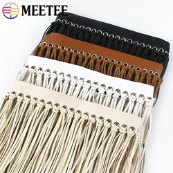 1Meter Meetee 23cm PU Leather Tassel Fringe Trim Lace Ribbon Handbag Dress Decor Tassels Performance Clothes Швейний матеріал