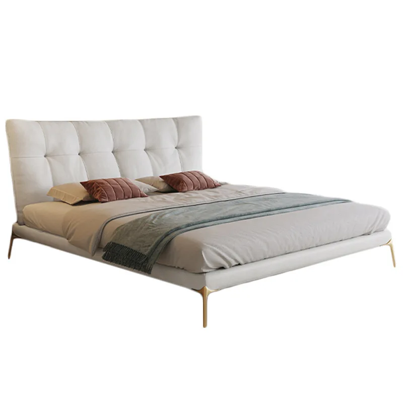 

Light luxury, cream style, technology, fabric art, double, princess bed, Nordic, modern, simple