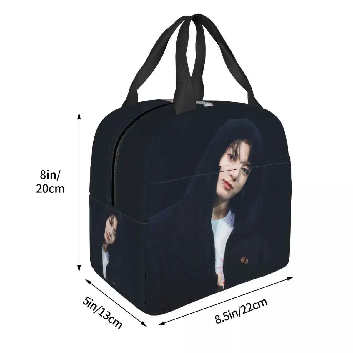 Jungkook Concert Photo Insulated Lunch Bags Resuable Picnic Bags Thermal Cooler Lunch Box Lunch Tote for Woman Work Kids School