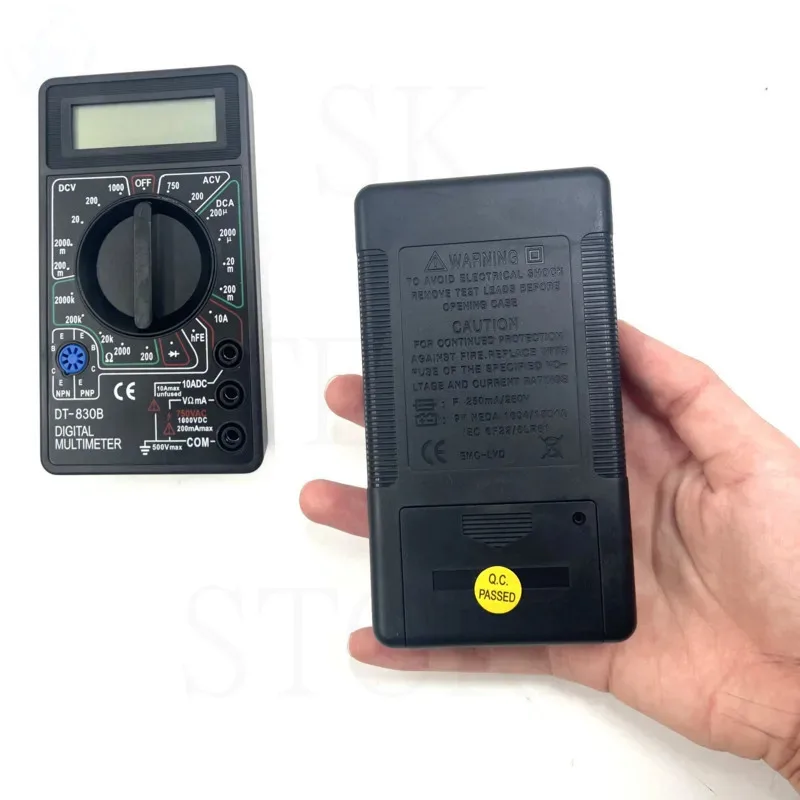 DT830B AC/DC Multimetro digitale LCD 750/1000V Voltmetro Amperometro Ohm Tester Mini misuratore portatile ad alta sicurezza Multimetro digitale