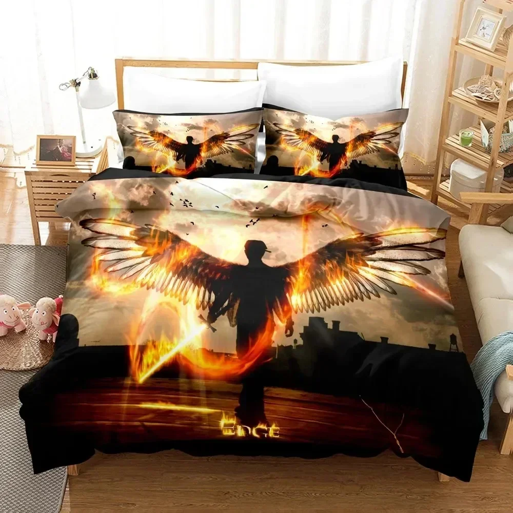 

Top 3D Print Angel Bedding Set Boys Girls Twin Queen Size Duvet Cover Pillowcase Bed Kids Adult Fashion For Home Textileextile