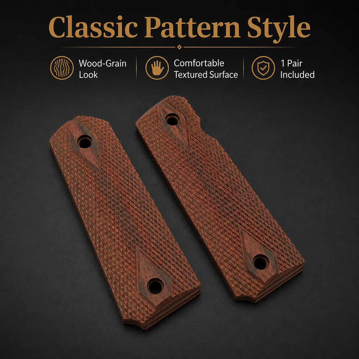 2PCS Rosewood Handle Scales, Non-Slip DIY Wooden Grip Blanks for Crafting, Replacement Panels, Decorative Material image 6