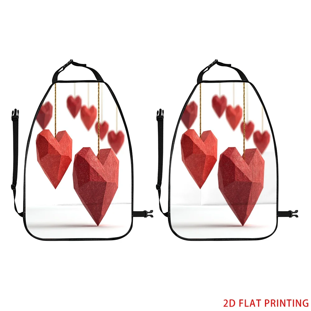 2D Plane Printing 2pcs Backseat Protector Seat Covers Individuation Decoration Animal Friends Pattern Applies To Various Models