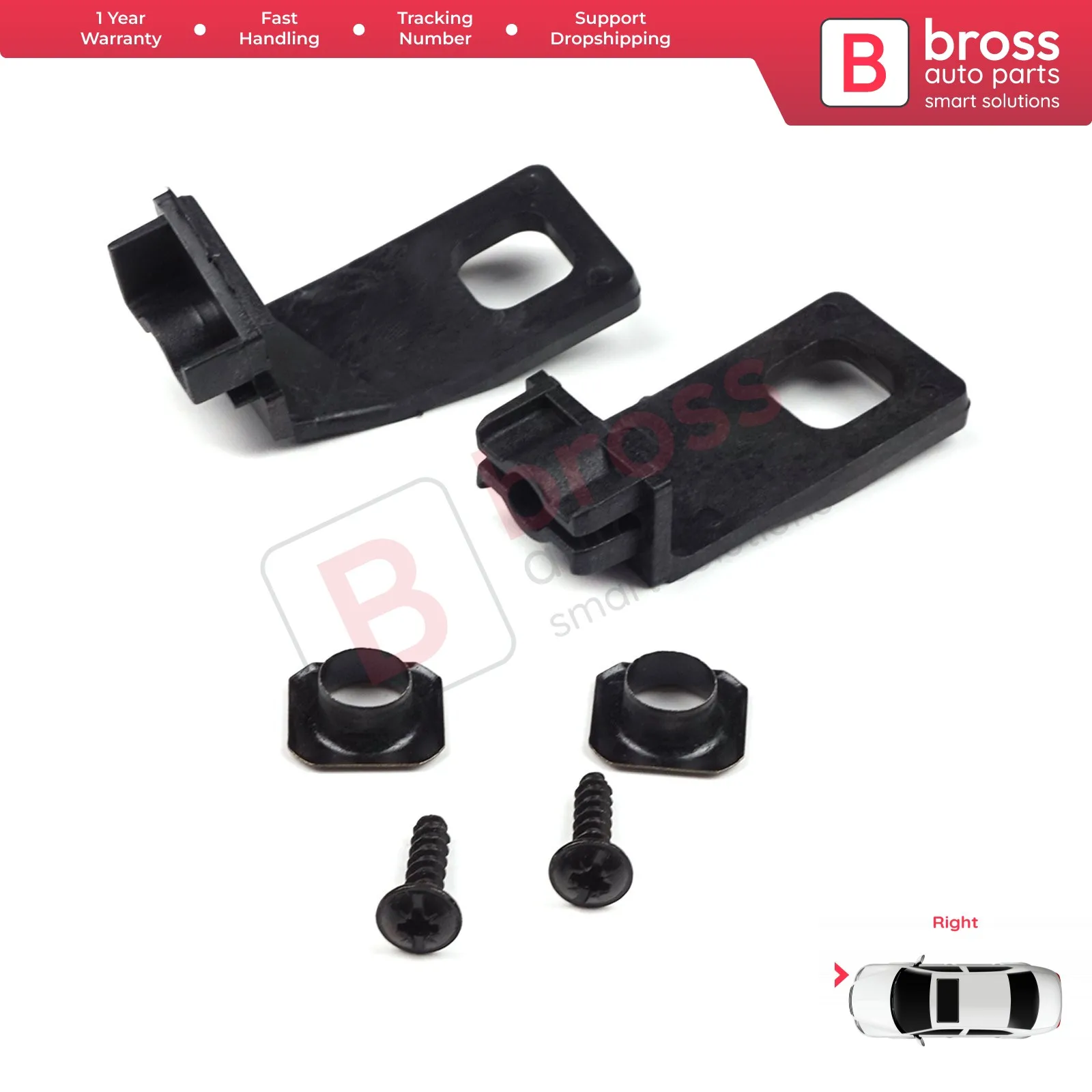 BHL502 Headlight Holder Mount Repair Bracket Tab Set Right Side for VW Golf MK4 A4 1J HB Sedan Estate 1997-2006 1J0998226