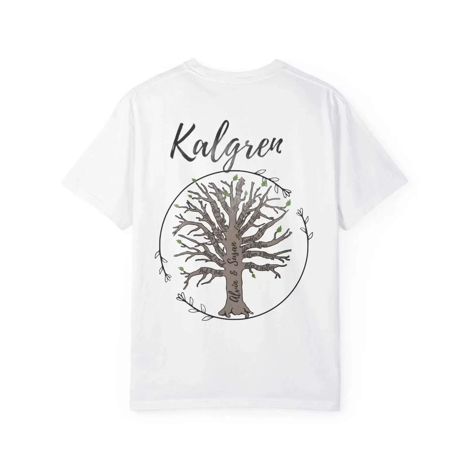 Family Name Tree T shirt Custom Surname vintage Washed graphic Stretched Versatile Soft fashion homme designer clothes