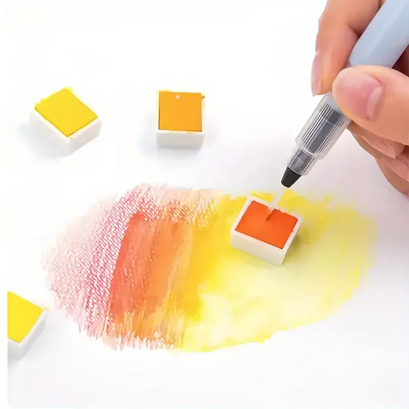 6/12/18 قطعة أقلام فرشاة ألوان مائية نصائح مسطحة دقيقة فرشاة الرسم بالألوان المائية للصبغ الأكريليك اللوازم الفنية المدرسية #6