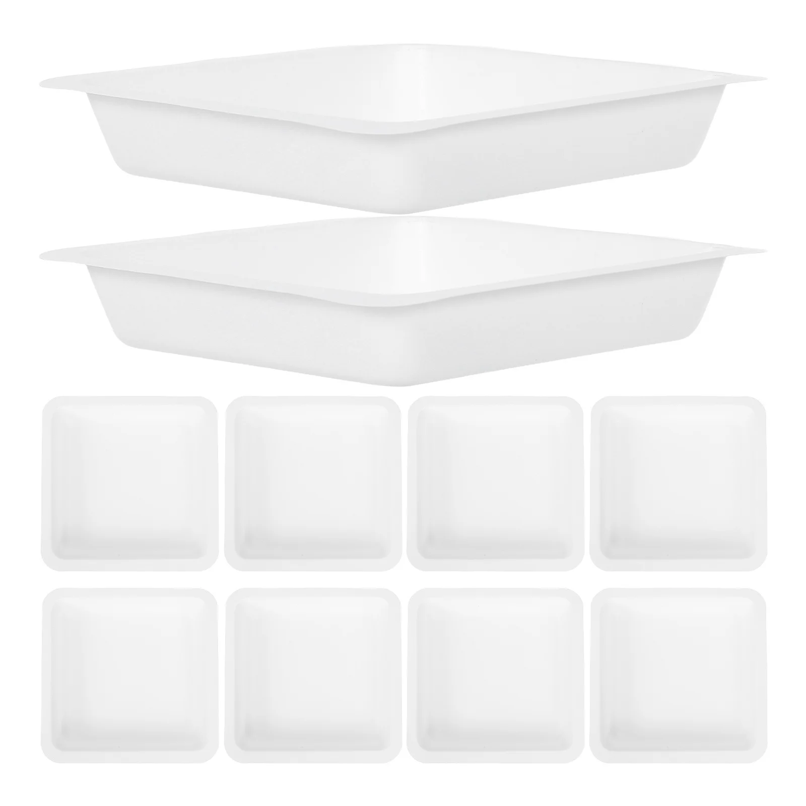 

10pcs Plastic Weighing Dishes Transparent Lightweight Reusable Weigh Boats For Powder Liquid Epoxy Samples Lab Research