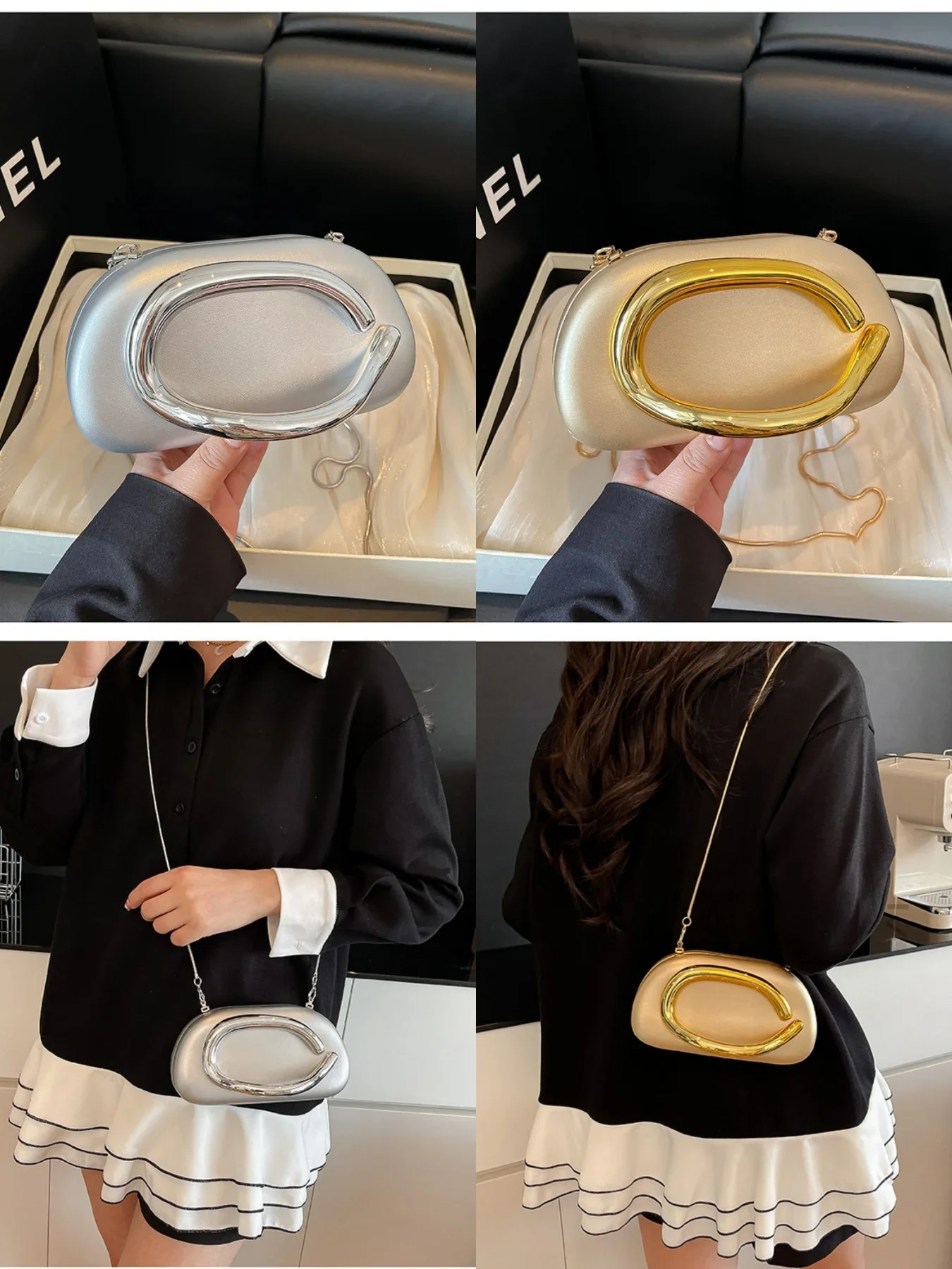 Ladies' elegant and fashionable handbag, suitable for all occasions such as weddings, dances, and dinners view 6