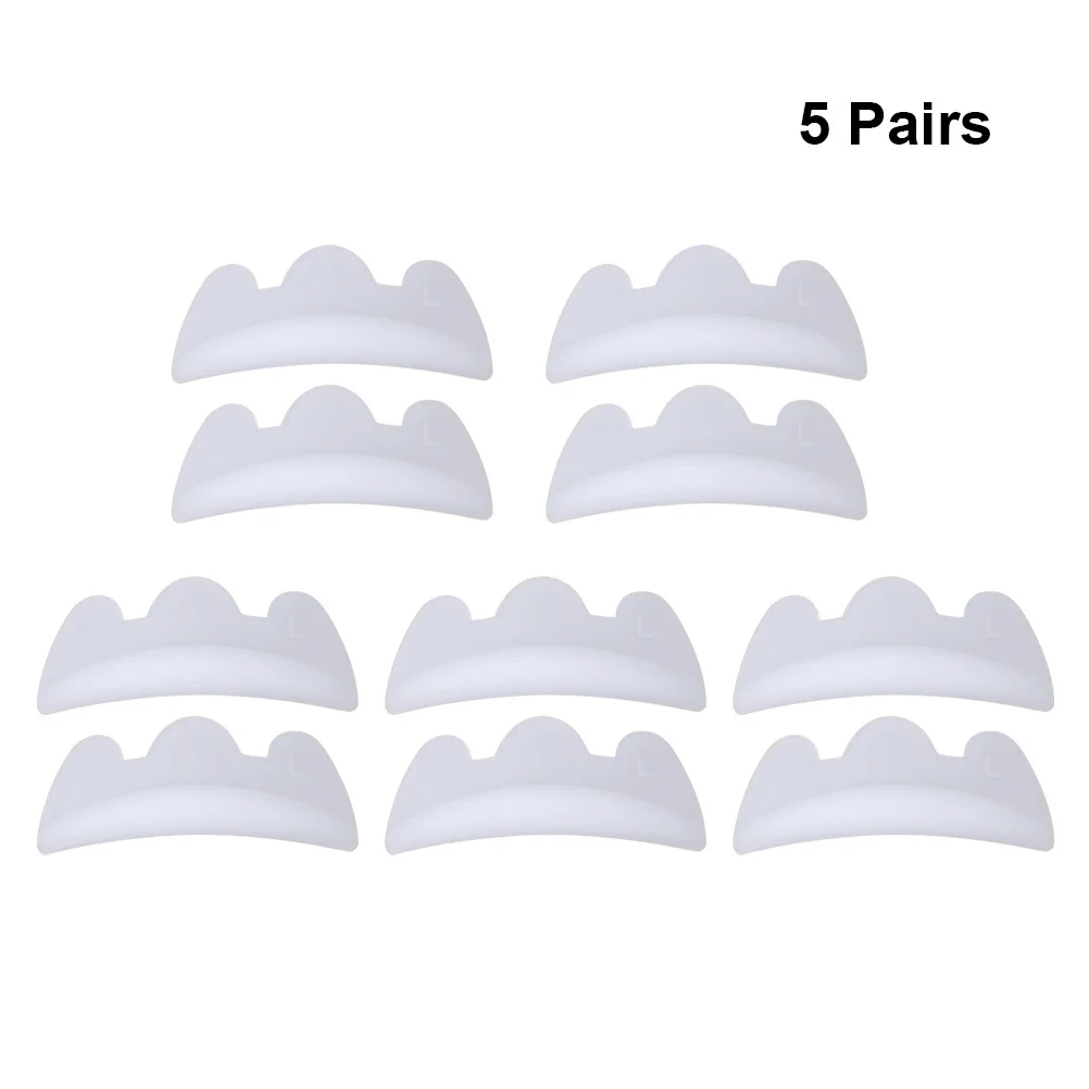 5 pares de almohadillas rizadoras de pestañas de silicona, molde elevador de pestañas reutilizable, Kit de permanente de pestañas, almohadillas de extensión de pestañas postizas, herramienta de maquillaje para uso en salón