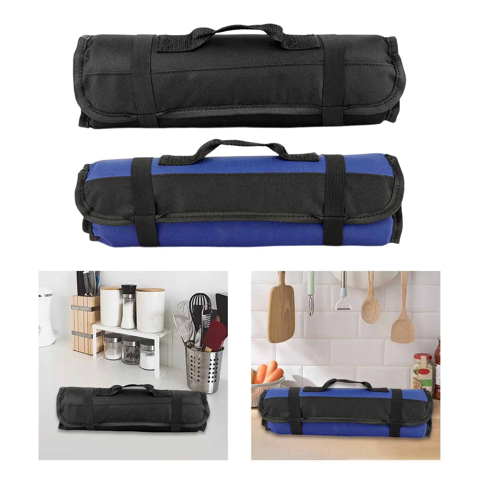 Borsa portaoggetti per coltelli da campeggio arrotolabile Organizzatore di attrezzi Borsa da trasporto portatile multiuso per posate per la riparazione di camion moto