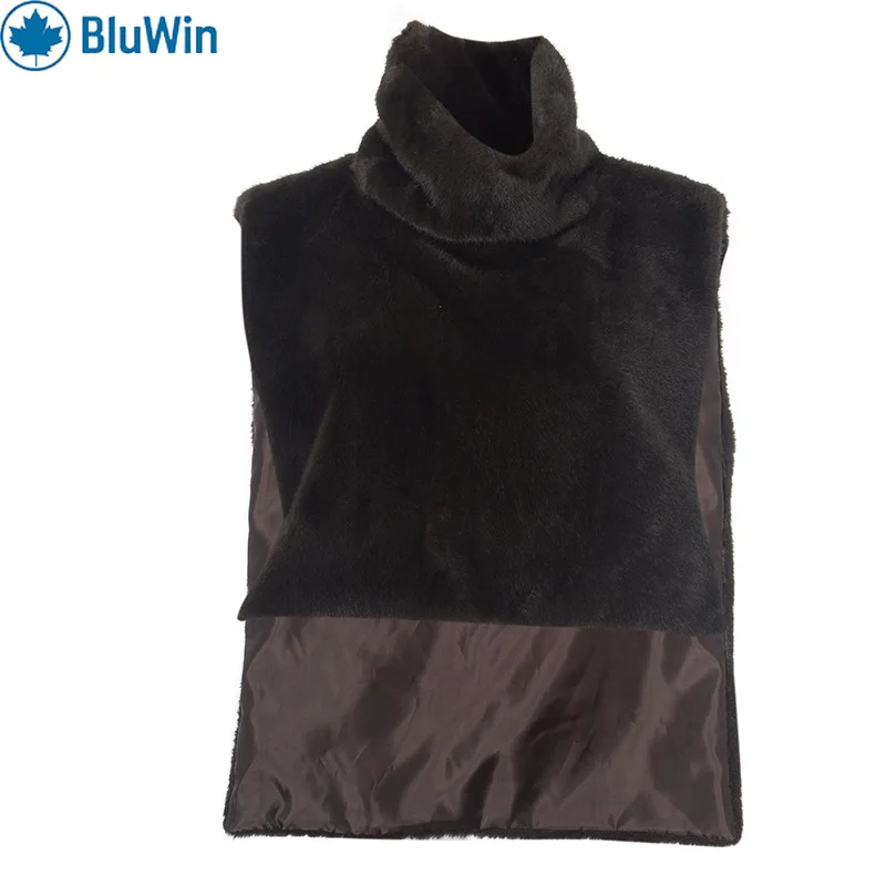 URBANCHIC 3色展開 2025 ファッションフェイクセーブルファー クロップベスト 秋冬 タートルネック フェイクファー ファータンクトップ ノースリーブジャケット コート