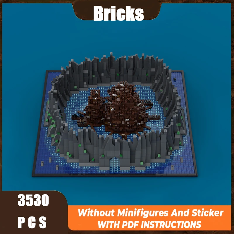 

Изысканный новый продукт MOC, строительные блоки, модель сцены фильма, пират - Shipwreck Bay, технология, модульная детская игрушка, набор «сделай сам»