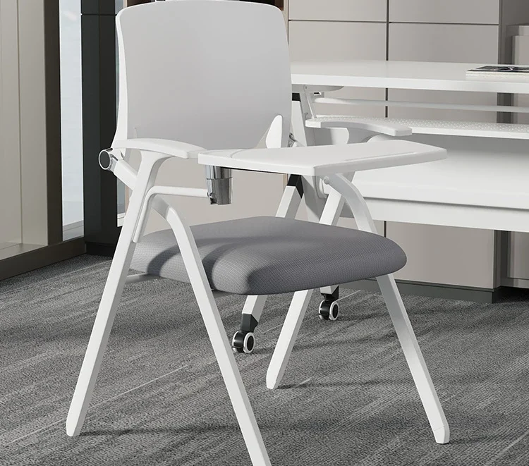 Foldable office chair, training institution desk chair, computer chair, conference chair with writing board