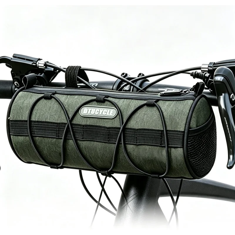 Bike Handlebar Bag Water-repellent Multi-purpose Cylinder Bicycle Front Bag MTB Road Bike Storage Bag With Shoulder Strap