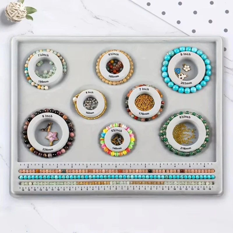 Clear Scale Bead Measuring Plate for DIY Jewelry Crafting in PVC Materials