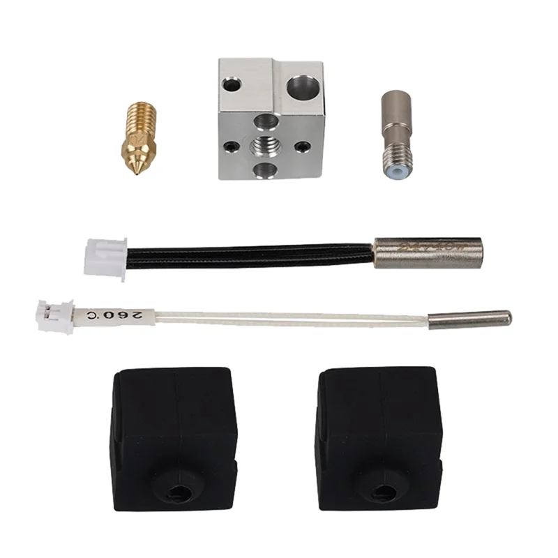 

AU61-для Ender 3 V3 SE Upgrade Hotend + силиконовый чехол, биметаллический терморазрыв, горло из алюминиевого сплава, 3D-печатающая головка, J-образная головка, прочная
