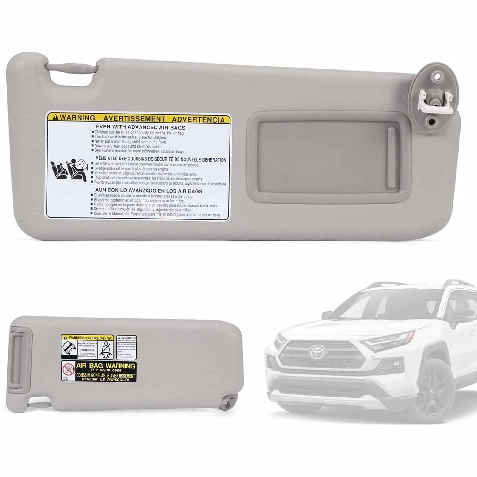 

Замена солнцезащитного козырька для Toyota RAV4 2014-2018 гг. | Совместим с 74320-42595-B1 и 74310-42593-B1