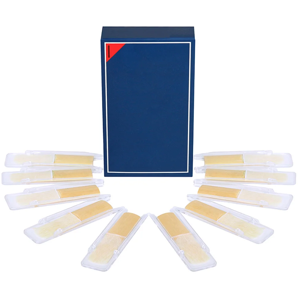 

10pcs Alto Saxophone Reeds 2.5 Strength Medium Hardness Smooth Surface Durable Reed For Beginner Compact Instrument Accessory