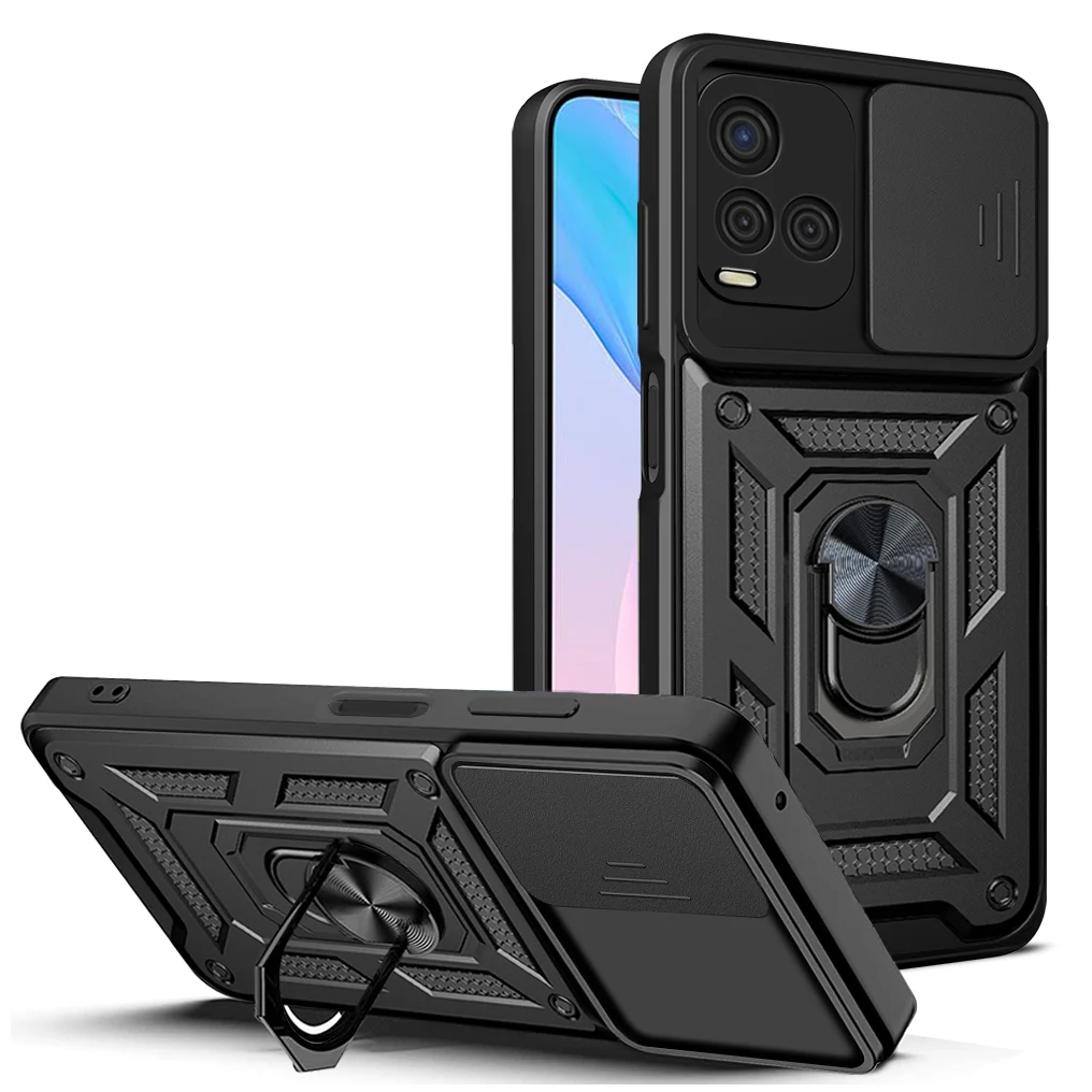 Slide camera shockproof armor case For  For VIVO V21 V23 V21E V23E Y21 Y33 Y31 Y33S Y51 Y91 Y20 Y20S Y21S coque funda Case