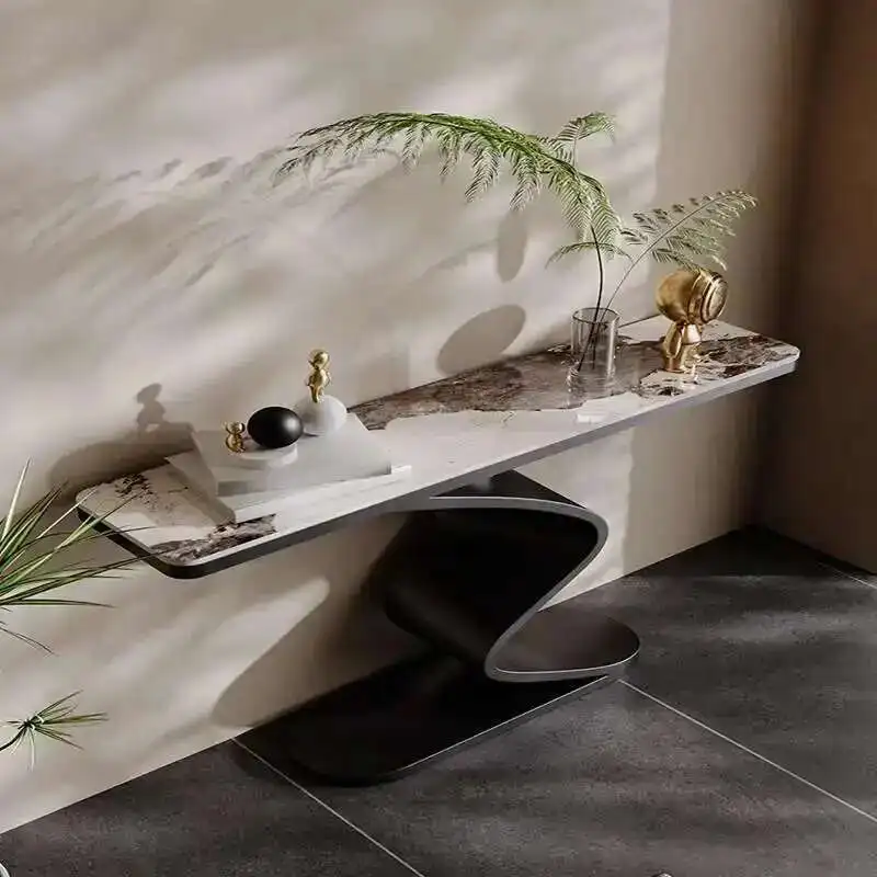 

Metal Midcentry Console Tables Nordic Modern Lobby Entrance Console Table Luxury Hallway Consolle Ingresso Living Room Furniture