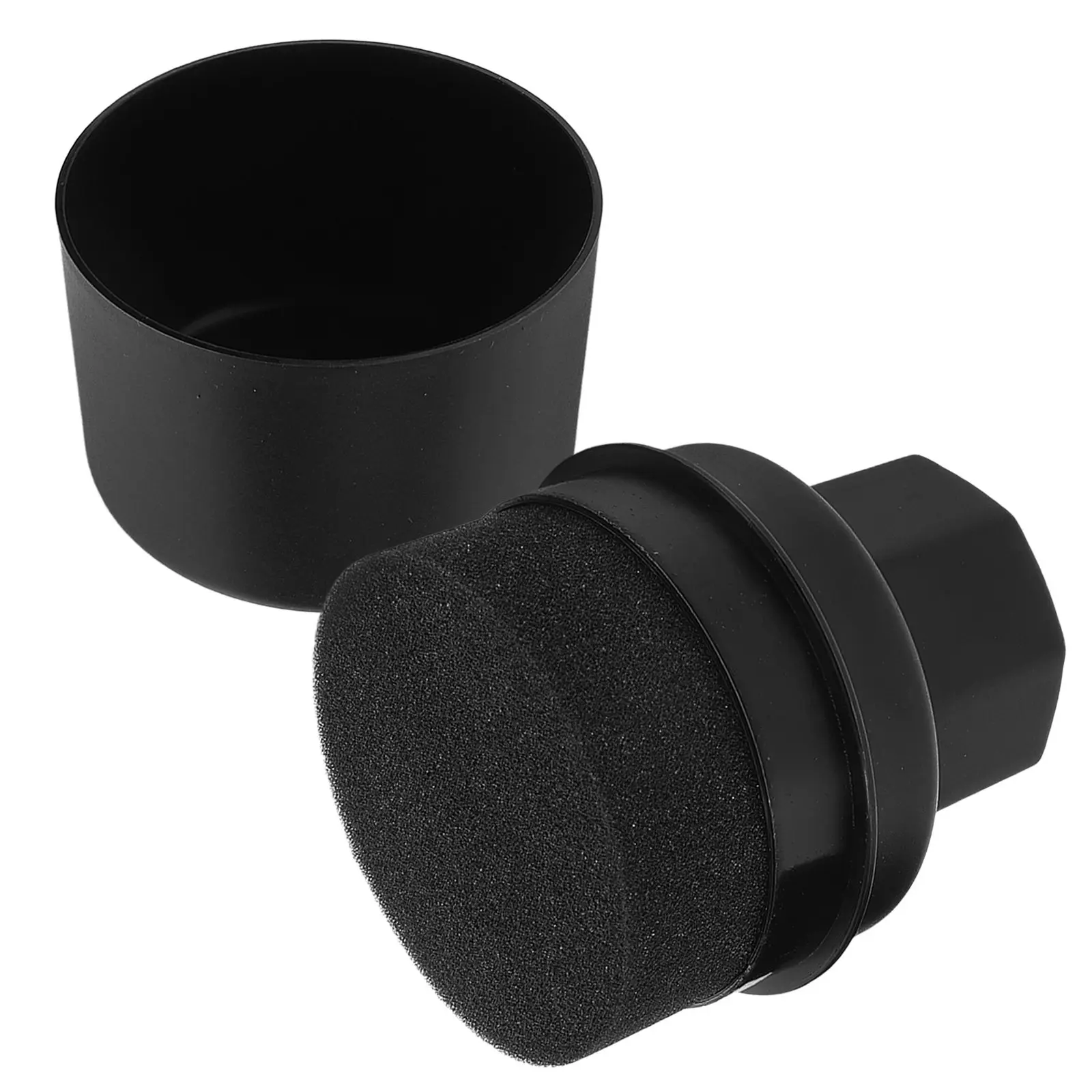 Tire Shine Brush Applicator Sponge High-Density Foam Head Ergonomic Grip Protective Cap for Tire Waxing Polishing Car Detailing view 6