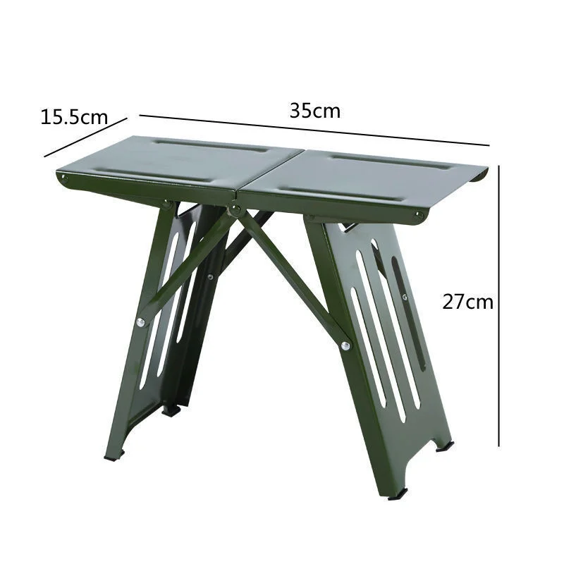 Mini Steel Portable Folding Camping Stool Chair for Outdoor Fishing Hiking Backpacking- Small: 29x13x20cm, Large: 35x16x27cm