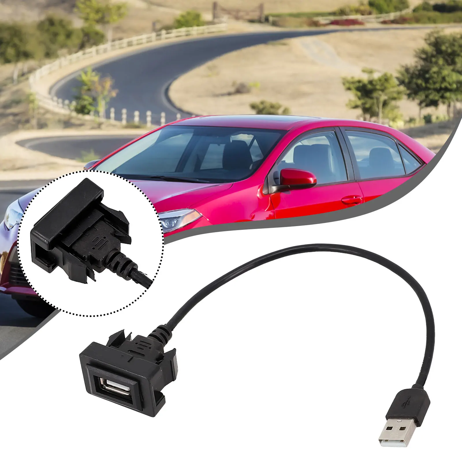 Product Name Car USB Socket Car Interior Accessories USB Socket Car Dash Flush Mount USB Port USB Port Dash Flush Mount