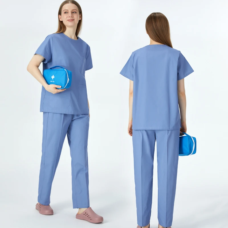 Women's Doctor Nurse Uniforms Medical Scrubs Dental Assistant Workwear Veterinary Suit Hospital Clinic Surgery Outfit 210