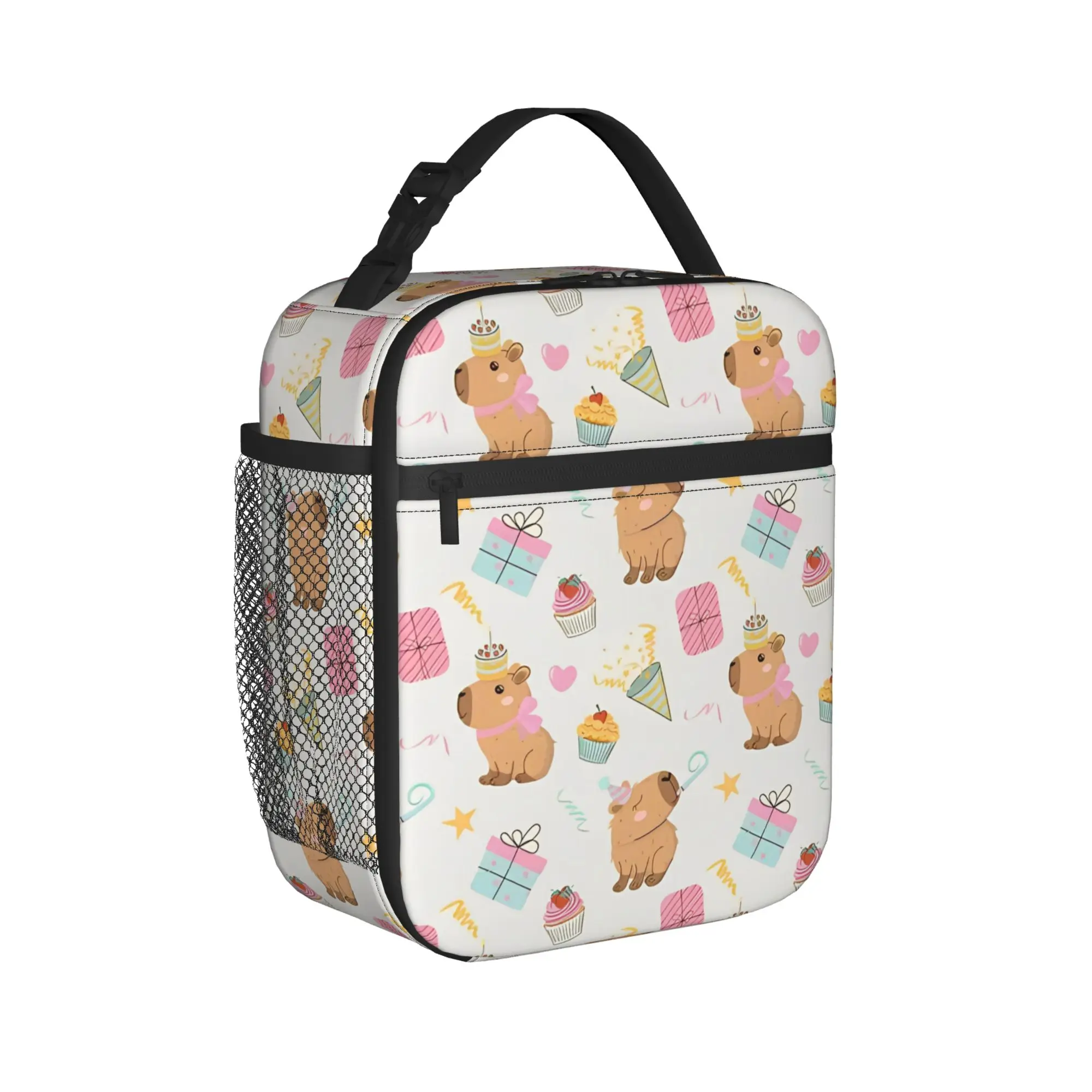 Cute Capibara Capybara Thermal Insulated Lunch Bag for Work  Portable Bento Box Cooler Thermal Food Box
