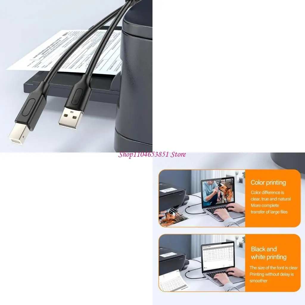 

USB 2.0 Male to USB B TYPE B Printer Cable USB 2.0 Scanner Cable Printing Cable Scanner Printer Cord for Electronic