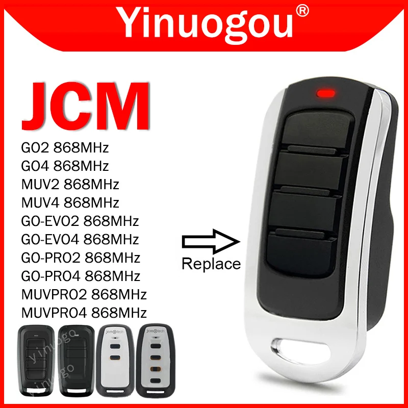 JCM GO 2 4 EVO2 EVO4 PRO2 PRO4 MUV2 MUV4 MUVPRO2 MUVPRO4 Garage Door Remote Control Duplicator Gate Opener Transmitter 868MHz