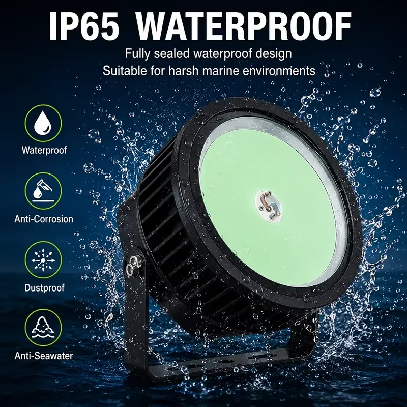 800W 1000W 1200W IP65 Waterproof Marine LED Fishing Light for Boat Overwater Fish Attraction Lamp for Squid Tuna Fishing