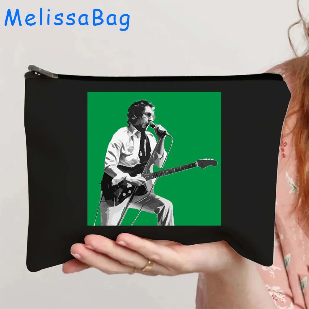 Arctic Monkeys Sound Wave Rock Band Cute Gifts Canvas Cosmetic Bags Makeup Toilet Bag Storage Card Bag Pencil Case Zipper Pouch