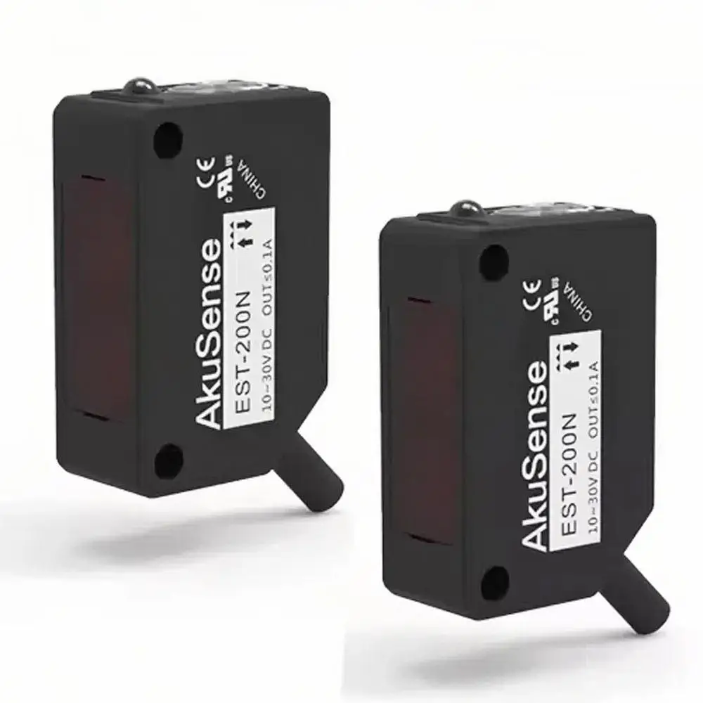 AKUSENSE EST-200N Detecting Transparent/moving Objects Retro-reflection Photoelectric Sensor