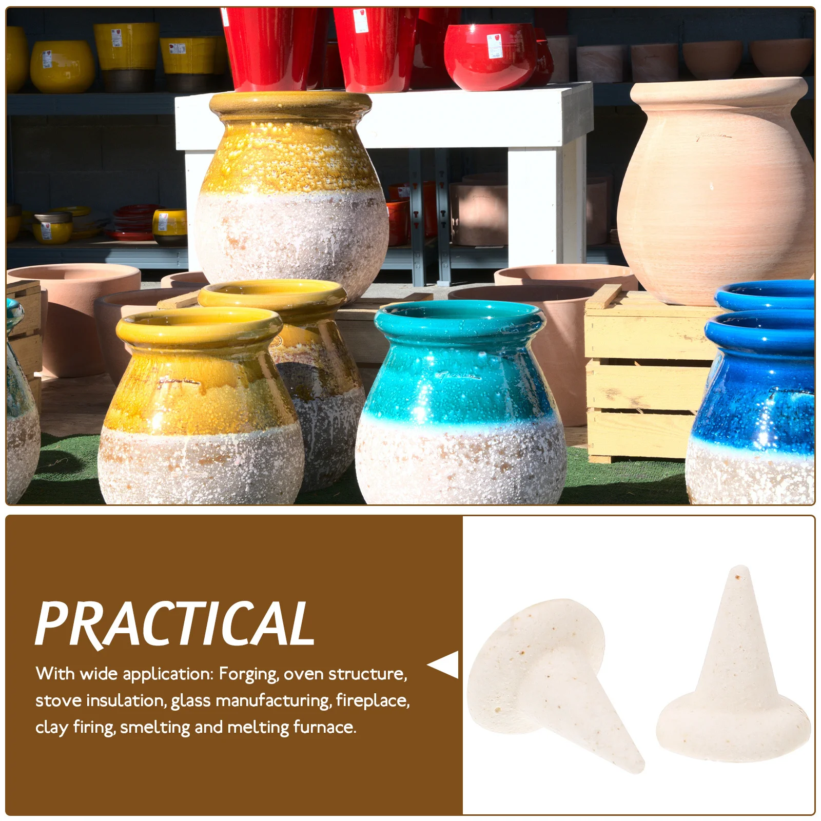

10pcs Ceramic Refractory Support Nails Pottery Kiln Moveable Reusable Firing Tools Durable Clay Sculpture Nail Microwave Kiln