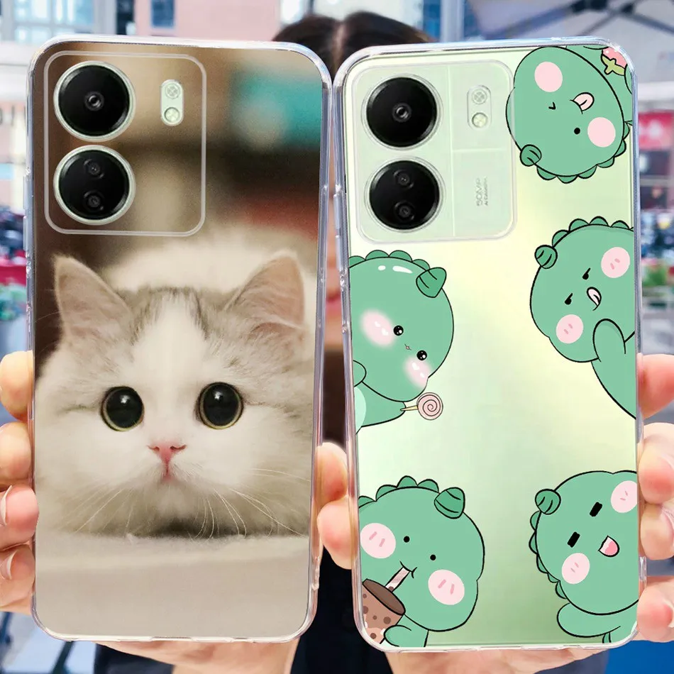 For Xiaomi Redmi 13C Case Redmi 13C 2023 Elegant Pattern Soft Silicone TPU Phone Back Cover For Redmi13C 13 C 4G Bumper