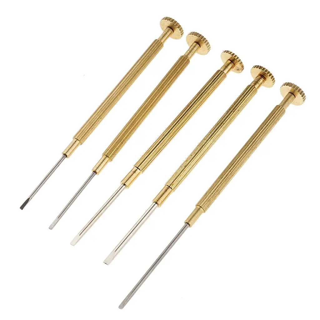 5pcs Watch Screwdrivers Set Kit Jewelers Flat Repair Tools for Watchmaker