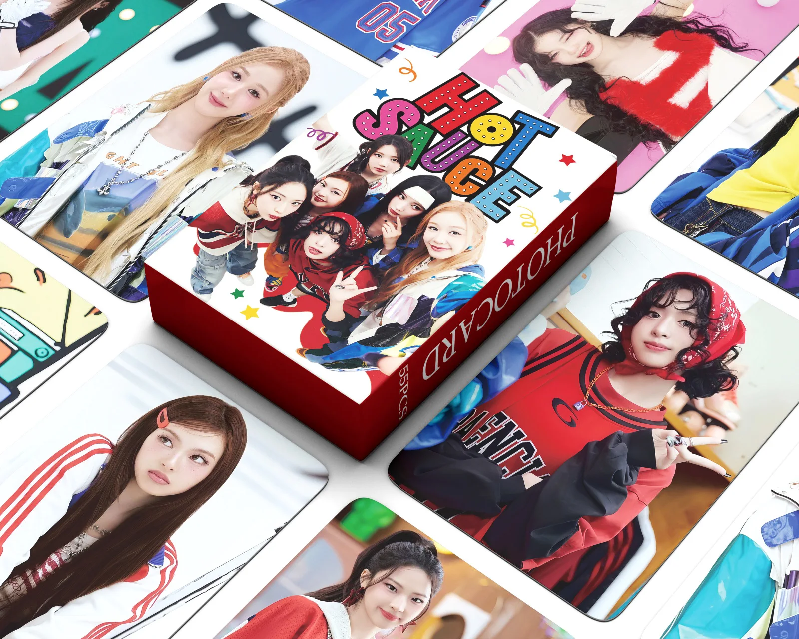 55Pcs/Set Kpop BABYMONSTER New Album HOT SAUCE Lomo Cards RAMI AHYEON RORA ASA RUKA CHIQUITA PHARITA Printd Photocards Fans Gift