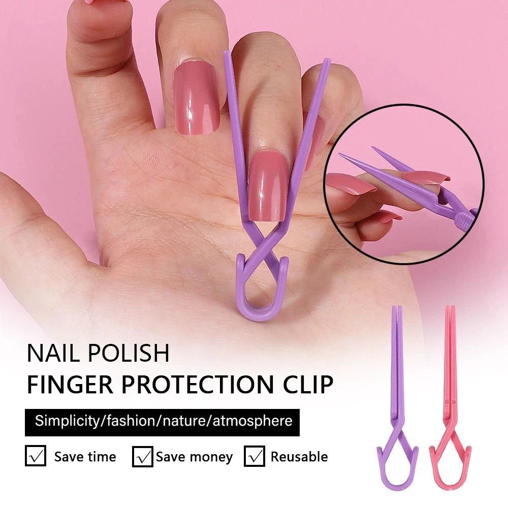 10Pcs Nail Polish Finger Protector Non-Slip To Prevent Polish Glue Overflow Leakage Manicure Nail Polishing Protection Clip Tool